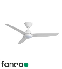 Fanco Infinity-iD 3 Blade 48" DC LED Ceiling Fan with Smart Remote Control in White